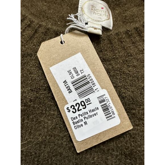 Des Petits Hauts Bastia Sweater Pullover Size 2, Olive Green Alpaca Wool New - Picture 5 of 16